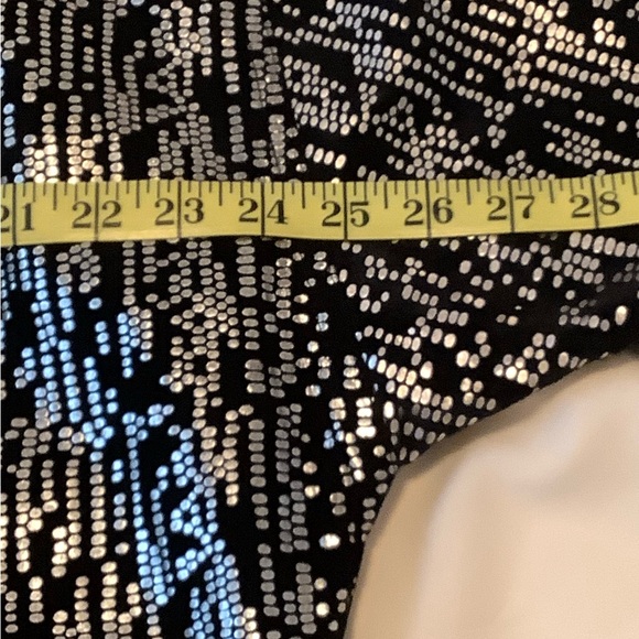 Sequin Black and Silver Bomber Jacket - Picture 6 of 11